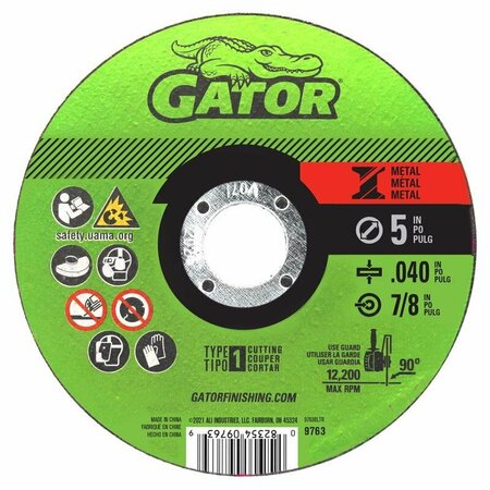 GATOR 5 in. D X 7/8 in. Aluminum Oxide Metal Cut-Off Blade 9763